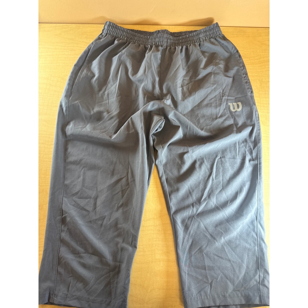 Wilson Mens Gray‎ Athletic Training Pants Elastic Waist Joggers Size Medium